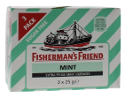Fishermansfriend 3 Pak Mint Suikervrij 3X25 gram