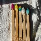 betereproducten Bamboe tandenborstel voor kinderen paars 1 Stuk