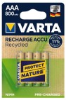 Varta Recharge Accu Recycled Aaa 800mah Blister 4Â 4 Stuks