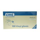 CMT Onderzoekshandschoen Vinyl Wit Gepoederd Medium 100st