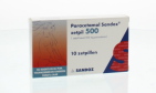 Sandoz Paracetamol Zetpillen 500 mg 10 zetpillen