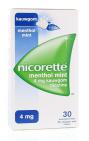 Nicorette Nicotine Kauwgom Menthol Mint 4mg 30 stuks