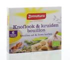 Zonnatura Bouillonblokjes knoflook/kruiden 6x11g