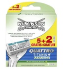 Wilkinson Scheermesjes Quattro Titanium Sensitive 5+2 7 stuks
