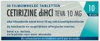 Teva Cetrizine diHCL 10mg 7 tabletten