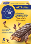 WeCare Lower Carb Dark Chocolate Hazelnut 8 stuks