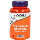 Now Arginine en Ornithine 500/250mg 100 capsules