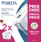 Brita Marella Waterfilterkan Wit + 2 Maxtra Filterpatronen 2.4 L