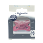 Difrax Fopspeen Natural 0-6 M Uni Raspberry 1stuk