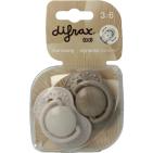 Difrax Fopspeen 3-6 Maanden Harmony Light Grey/Dark Grey 2st