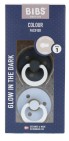 bibs Fopspeen Maat 1 Glow Iron/Blue 2 stuks