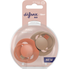 Difrax Lovi Fopspeen 18+ Maanden Orange & Bruin 2 Stuks