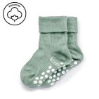 kipkep Blijf baby sokken antislip 12-18 mnd pale green 1paar