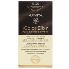 Apivita Hair Color Kit 5.35 Licht Bruin Goud Mahonie 1 stuk