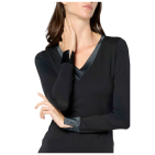 Oroblu Perfect Line Cotton - T-Shirt V-Neck Xl Black 