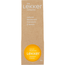 The Lekker Company Natural Deodorant Mandarin & Lemon 30ml