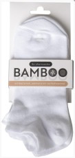 Bamboo Organic Airco Shortsokken Wit Maat 35-38 3 paar