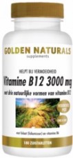 Golden Naturals Vitamine B12 3000mcg 180zt