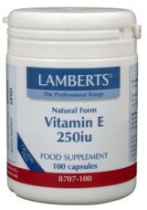 Lamberts Vitamine E 250IE natuurlijk 100 vegetarische capsules