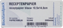 Blockland Receptpapier blauw 105X148 2000