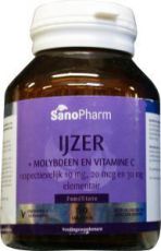 Sanopharm Ijzer 10mg Molybdeen 60tab