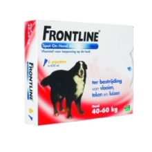 Frontline Spot On 3 +1 Hond XL 40-60 kg Vlo En Teek  4st