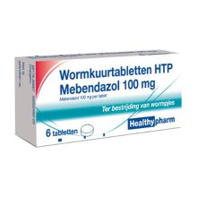 Healthypharm Wormkuurtabletten Mebendazol 100mg 6tab