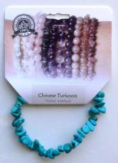 Steengoed Splitkralen armband turkoois op kaart 1kaart