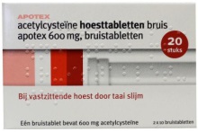 Apotex Acetylcysteine 600mg 20 tabletten