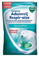 Vicks Ademvrij Eucalyptus Suikervrij 40g