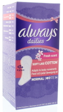 Always Inlegkruisjes DailyFresh Normal 34 stuks
