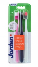 Jordan Tandenborstel Clean Smile Medium 3-pack 3 stuks