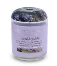 Heart & Home Grote Geurkaars - Lavendel En Salie 1st