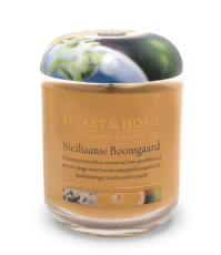 Heart & Home Grote Geurkaars - Siciliaanse Boomgaard 1st