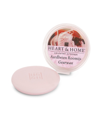 Heart & Home Geurwax - Aardbeien Roomijs 1st