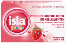 Isla Moos Junior Keelpastilles Aardbei 20 stuks