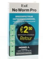 Exil No worm pro hond L 4 Tabletten