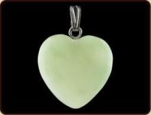 Ruben Robijn Hanger hart 20 mm jade 1 stuk