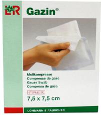 Gazin Gazin gaaskompres 7.5 x 7.5 steriel 5x2 stuks