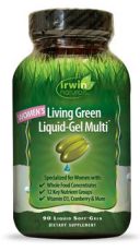 Irwin Naturals Living green liquid gel multi for women 90sft