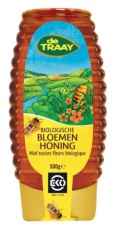 Traay Bloemenhoning bio vloeibaar knijpfles 500g