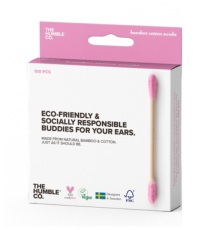 Humble Brush Wattenstaafjes bamboe paars 100 stuks