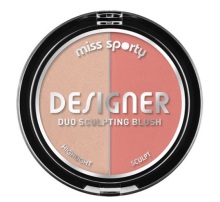 Miss Sporty Designer Duo Sculpting Blush 100 Peachy 1 stuk
