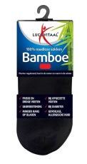 Lucovitaal Bamboe Enkelsok Zwart 43-46 1 paar
