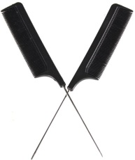 Hair Mode Puntkam Zwart 2 stuks