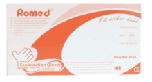 Romed Latex handschoen niet steriel poedervrij XS 100 Stuks