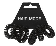 Hair Mode Haarelastiek Kabel Klein Zwart 6 Stuks 