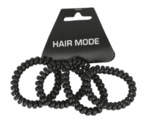 Hair Mode Haarelastiek Kabel Groot Zwart 4 Stuks 