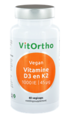 Vitortho Vitamine D3 en K2 Vegan 60 capsules