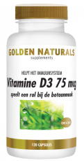 Golden Naturals Vitamine D3 75mcg  120 capsules